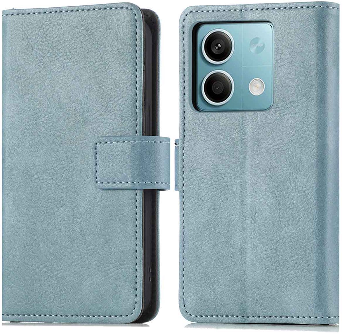 imoshion Hoesje - Geschikt voor Xiaomi Redmi Note 13 (5G) - Luxe Bookcase - Lichtblauw