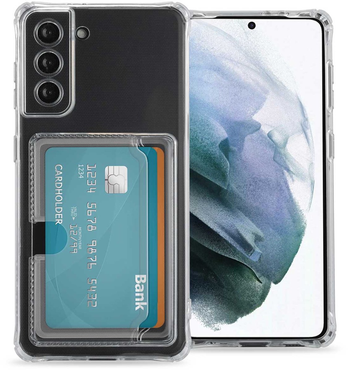 imoshion Hoesje met Pasjeshouder - Geschikt voor Samsung Galaxy S21 - Transparant