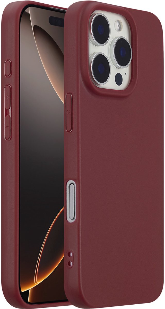imoshion Hoesje - Geschikt voor Apple iPhone 16 Pro - Color Backcover - Wine Red