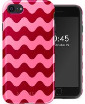 Selencia Hoesje - Geschikt voor Apple iPhone SE (2022) / SE (2020) / 8 / 7 / 6s / 6 - Backcover - Wave Vibes Lipstick