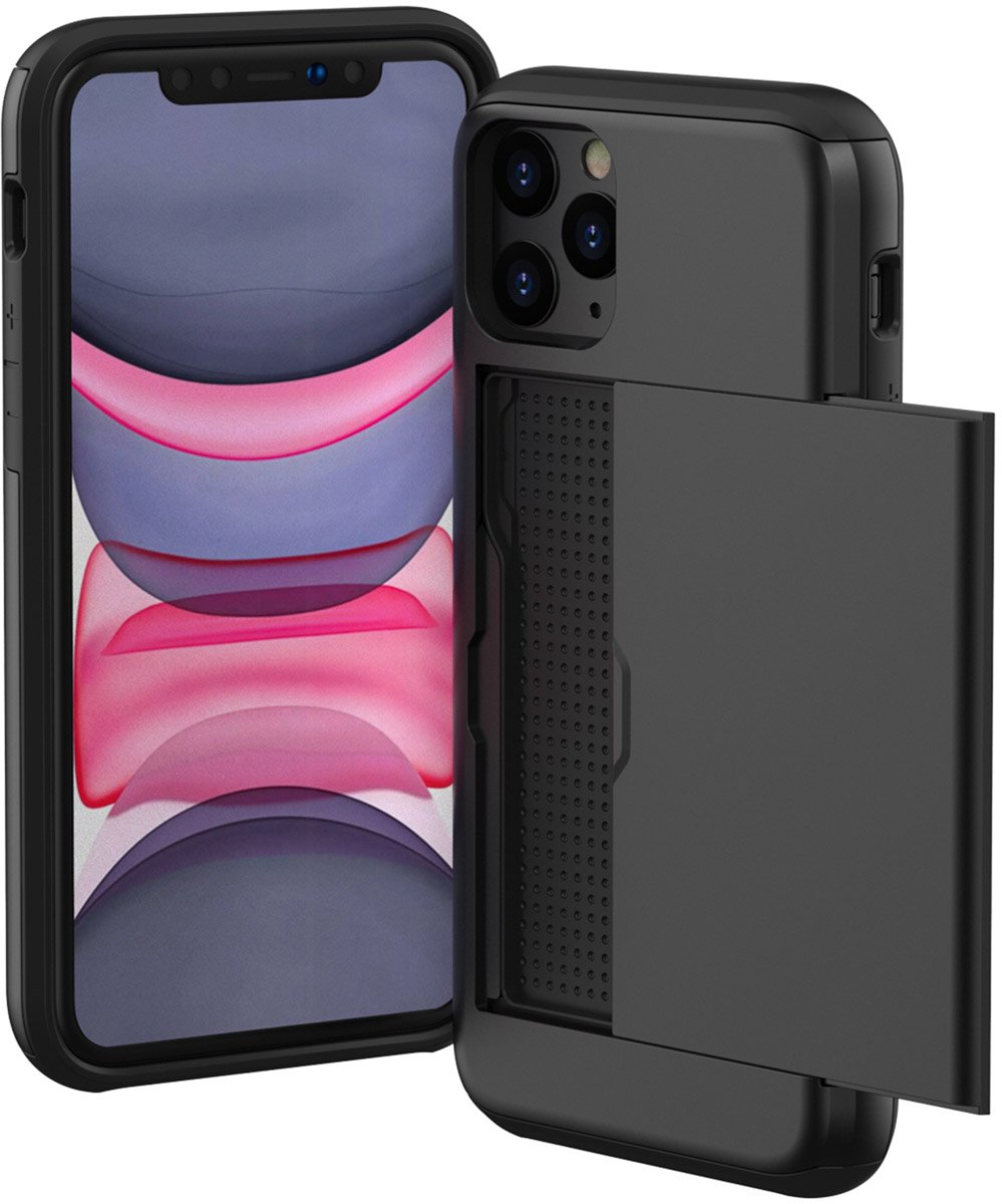 imoshion Hoesje met Pasjeshouder - Geschikt voor Apple iPhone 11 Pro - Zwart