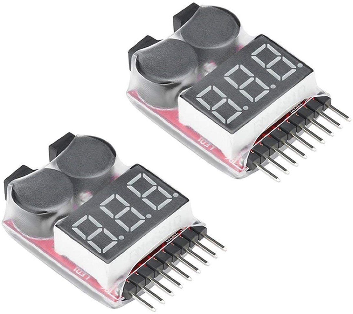 Lipo Batterij Tester Monitor 1-8s met Alarm en LED-display voor Accu's