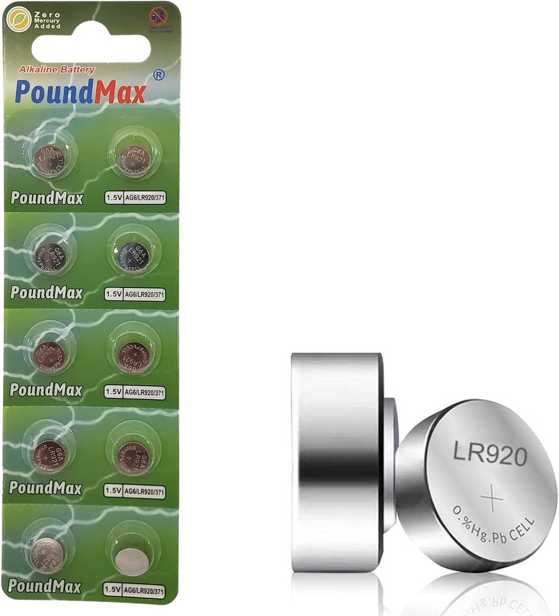 10 Stuks AG6 370 371 LR921 LR69 SR920SW LR920 1.5V Alkaline Knop Cell Batterij