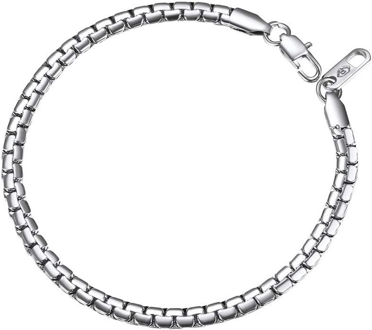 Heren Armband Roestvrij Staal 6mm Breed Schakel Armband Keuze uit Diverse Lengtes