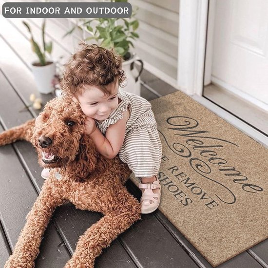 Barnyard Designs 'Home Sweet Home' deurmat, antislip tapijt voor binnen en buiten, welkomstmat voor voordeur voor buitenveranda ingang, huis, entree, boerderijdecoratie, 76 x 43 cm