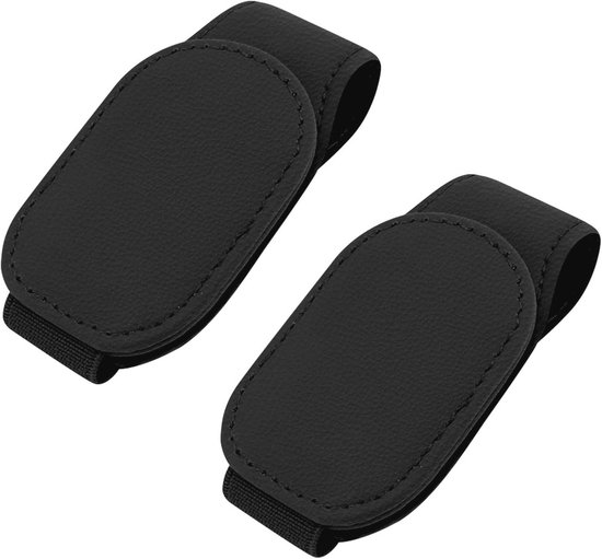 2-pack brillenhouders voor zonnekleppen in de auto, dubbele clip en 180