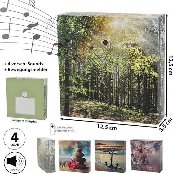 Set van 4 Bewegingssensor Soundboxen voor Meditatie en Ontspanning van Merkloos — afbeelding 3