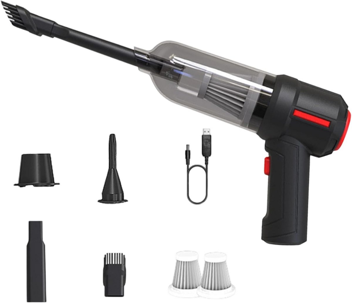 Draadloze Krachtige Handstofzuiger 3-in-1 met Blazende functie - 9000 Pa - Voor Auto, Laptop en Huis