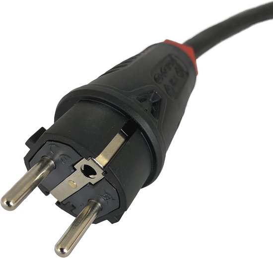 as – Schwabe adapterkabel - geaarde stekker 230V/16A naar CEE-koppeling 400V/32A/5-polig - 0,3 m H07RN-F 3G2,5 zware rubberen slang - IP44 spatwaterdicht, 61373