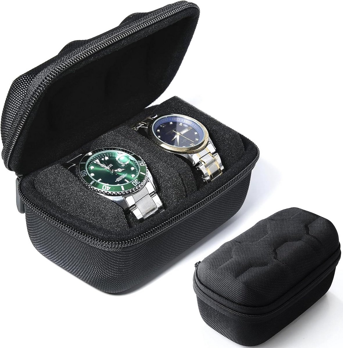 Luxe Horloge Reisetui voor 1 of 2 Horloges - Beschermhoes voor Heren en Dames