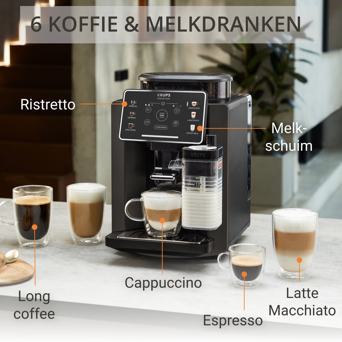 Krups Sensation Milk EA9129 - Volautomatische Espressomachine - Geïntegreerd Melksysteem - 6 recepten — afbeelding 4