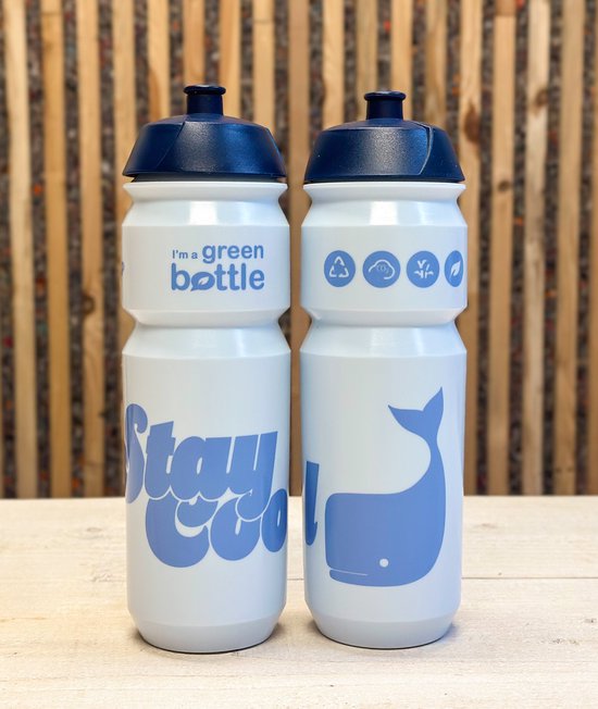 Retulp Bio Bidon Pakket - Bidons - Waterflessen - Sport - Waterfles - Drinkfles - Bidon - 750 ml - 2 stuks - Blauw — afbeelding 5