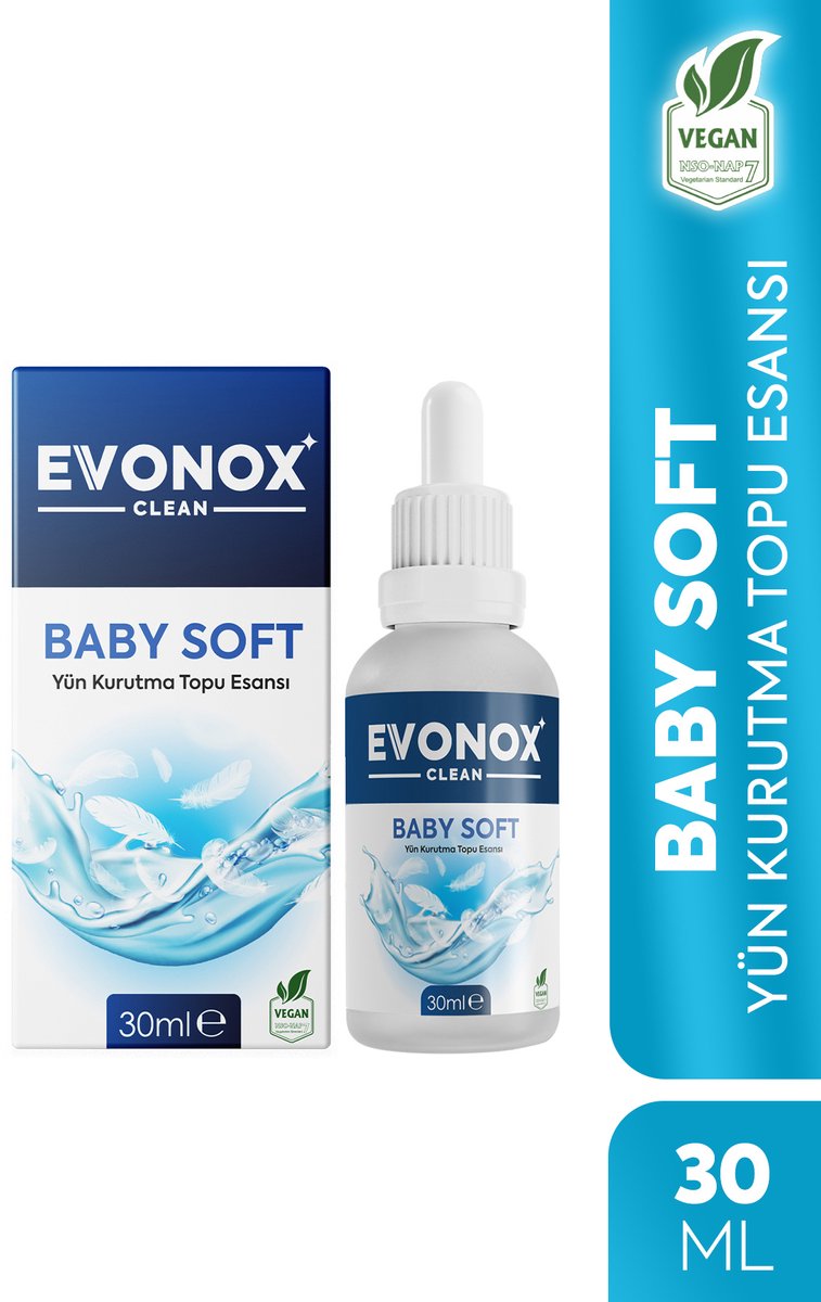 Evonox Clean Wollen Drogerbal Essence – Baby Soft (30 ml)