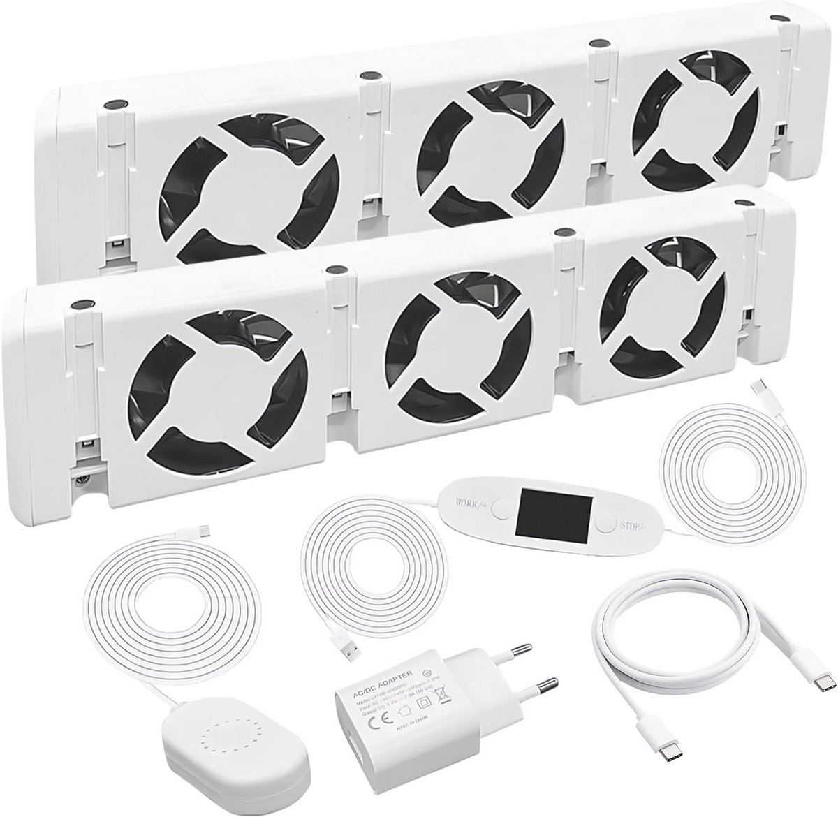 Duo-Set Radiatorventilator - 2 Stuks Duurzame Verwarmingsventilator voor Onderverwarming en Radiator | Bespaar Energie en Verwarmingskosten