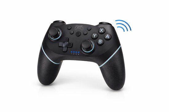 Draadloze Controller Geschikt voor de Nintendo Switch, Nintendo Switch OLED & Nintendo Switch 2 | Zwart & Blauw