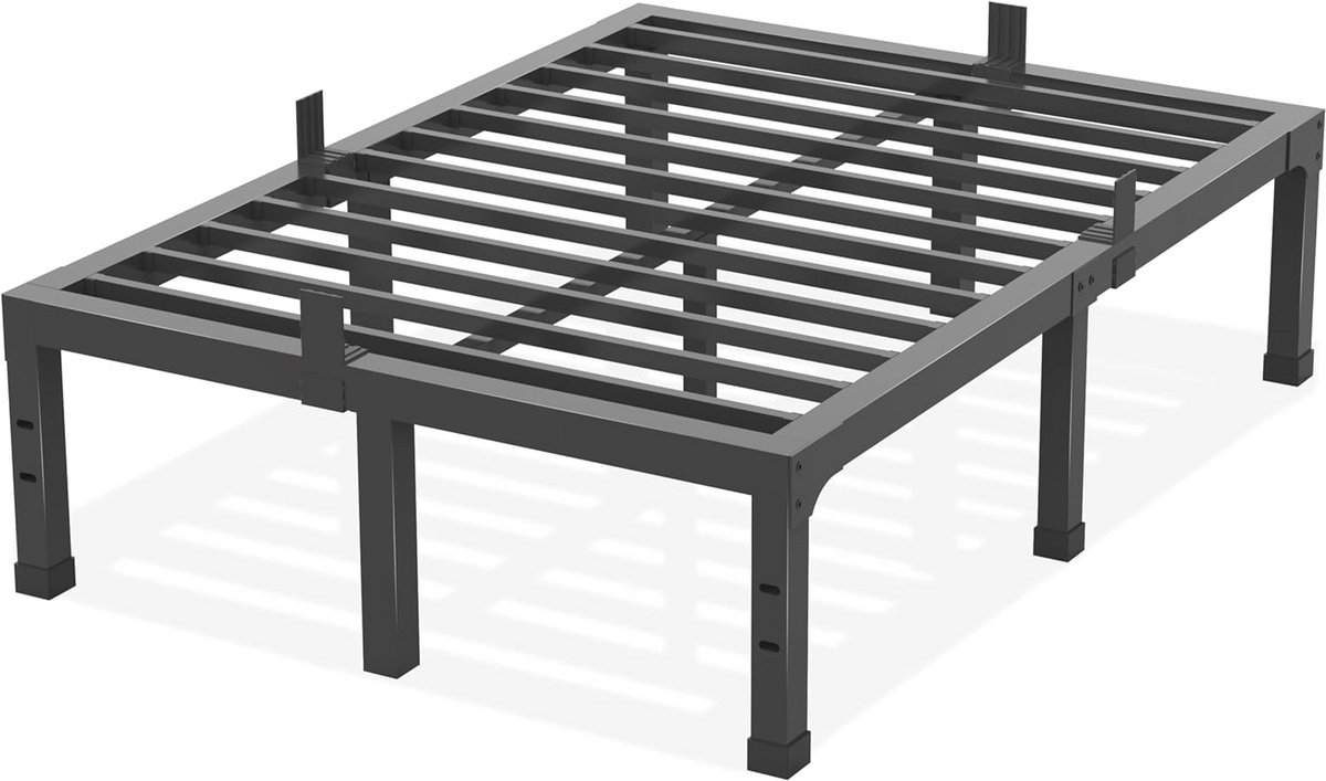 14 inch Heavy Duty Bedframe voor Queensize Matras - Ruisvrij, Antislip en Eenvoudige Montage