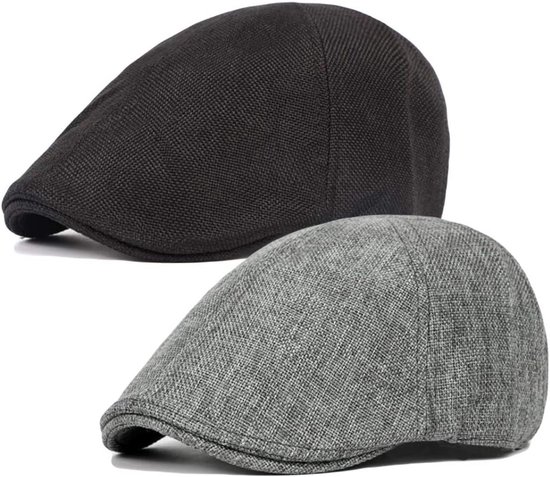 Baskenmuts Heren Oorkleppen YAMEE Platte Pet Voor De Winter, Voor Heren, Warm, Winddicht YAMEE Newsboy Pet Retro Wintermuts Verstelbaar Heren Dames