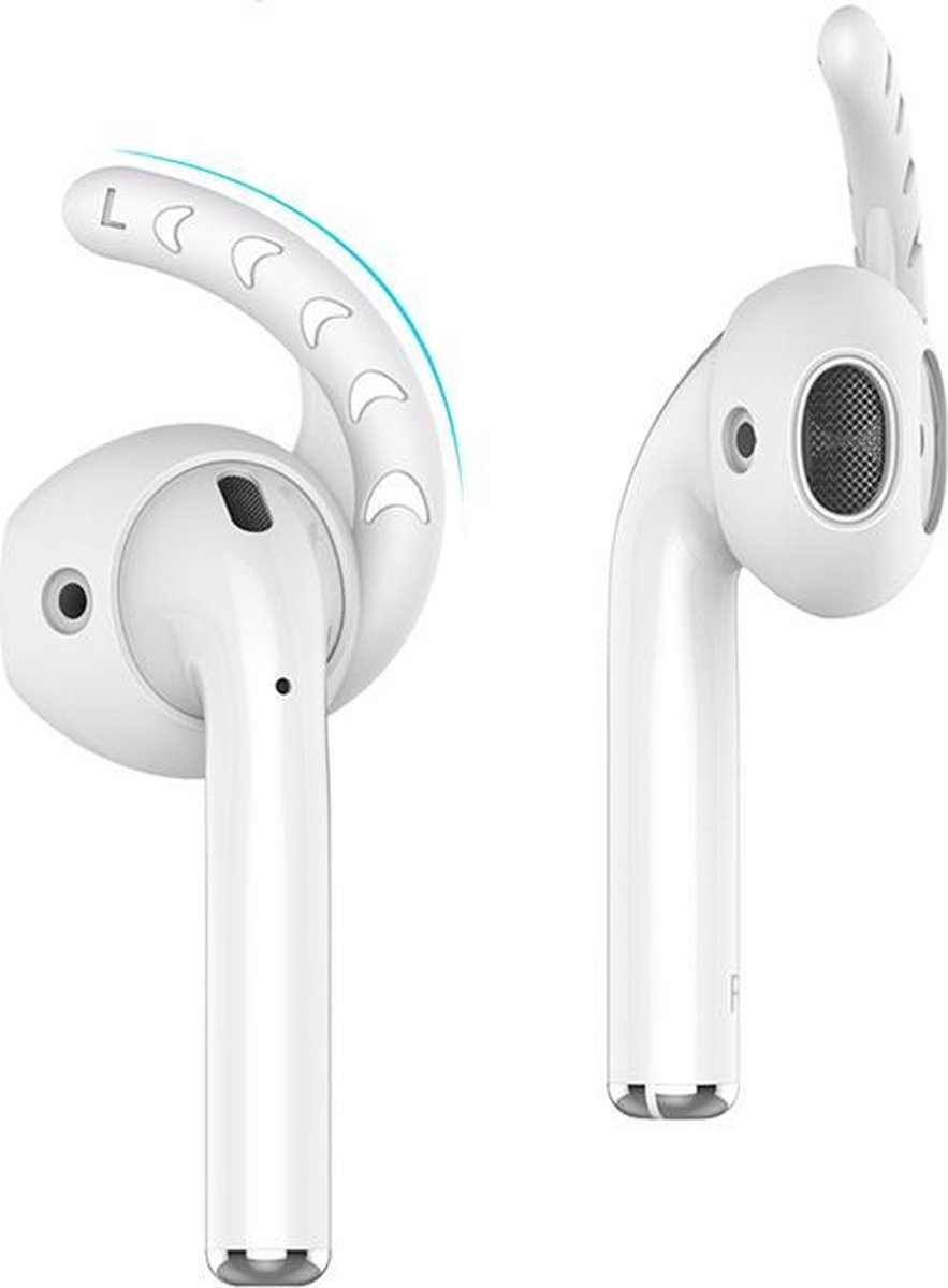 KELERINO. Earhooks / earhoox / oorhaken geschikt voor Airpods 1 & 2 - Wit
