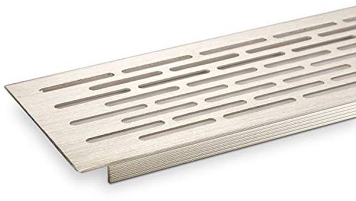 Ventilatierooster RVS-look 500 x 100 mm