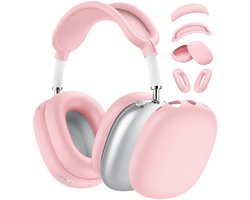 4-delige set - Siliconen Hoes - voor AirPods Max Hooftelefoons 1,2 van – Siliconen Oorkussens Beschermhoes - Oorschelp Beschermhoes, Hoofdband Beschermhoes – Anti-Kras Zachte Siliconen Beschermer – roze