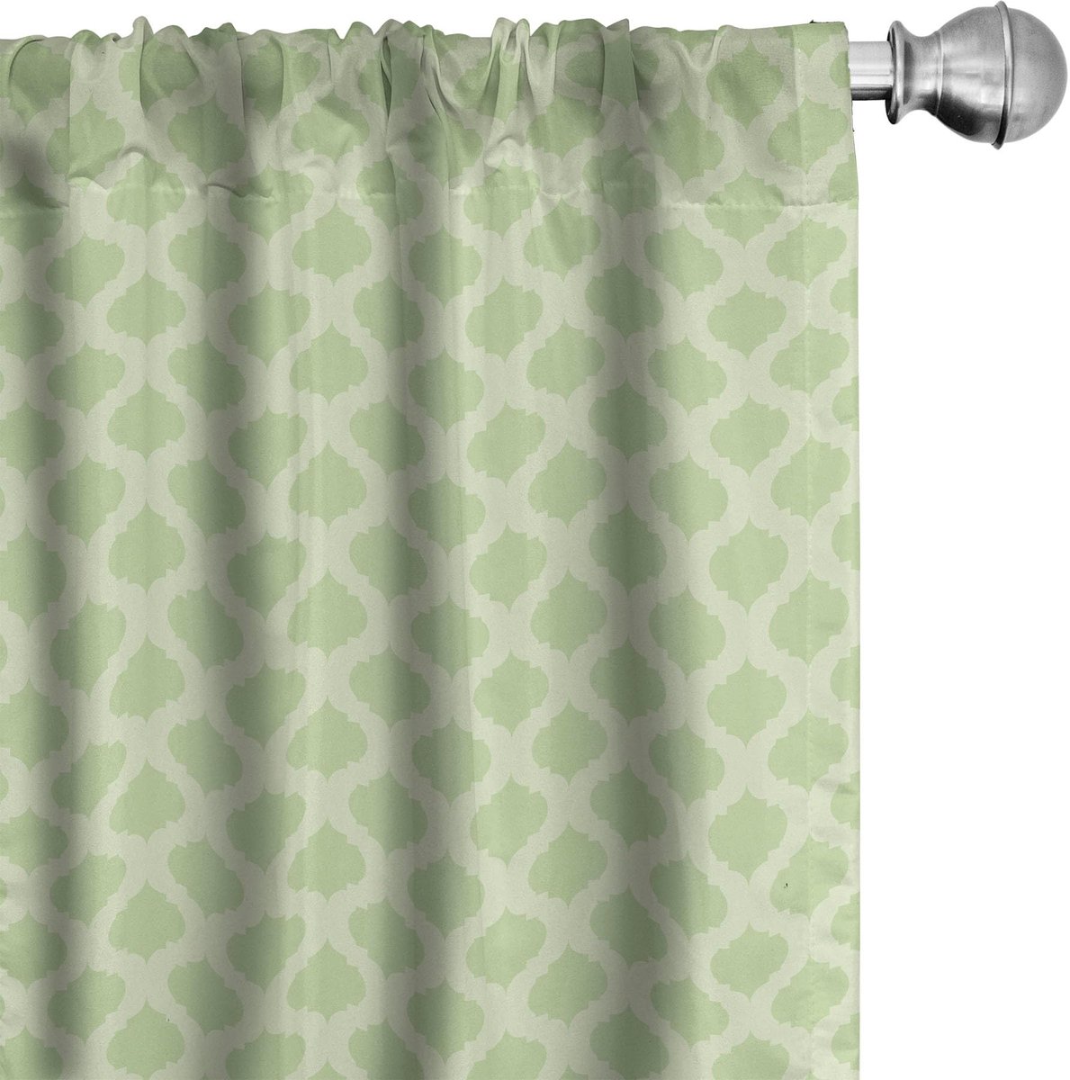 ABAKUHAUS Geometrische Gordijnen – 2x75x245 cm – Pastel Groen Pastelgroen