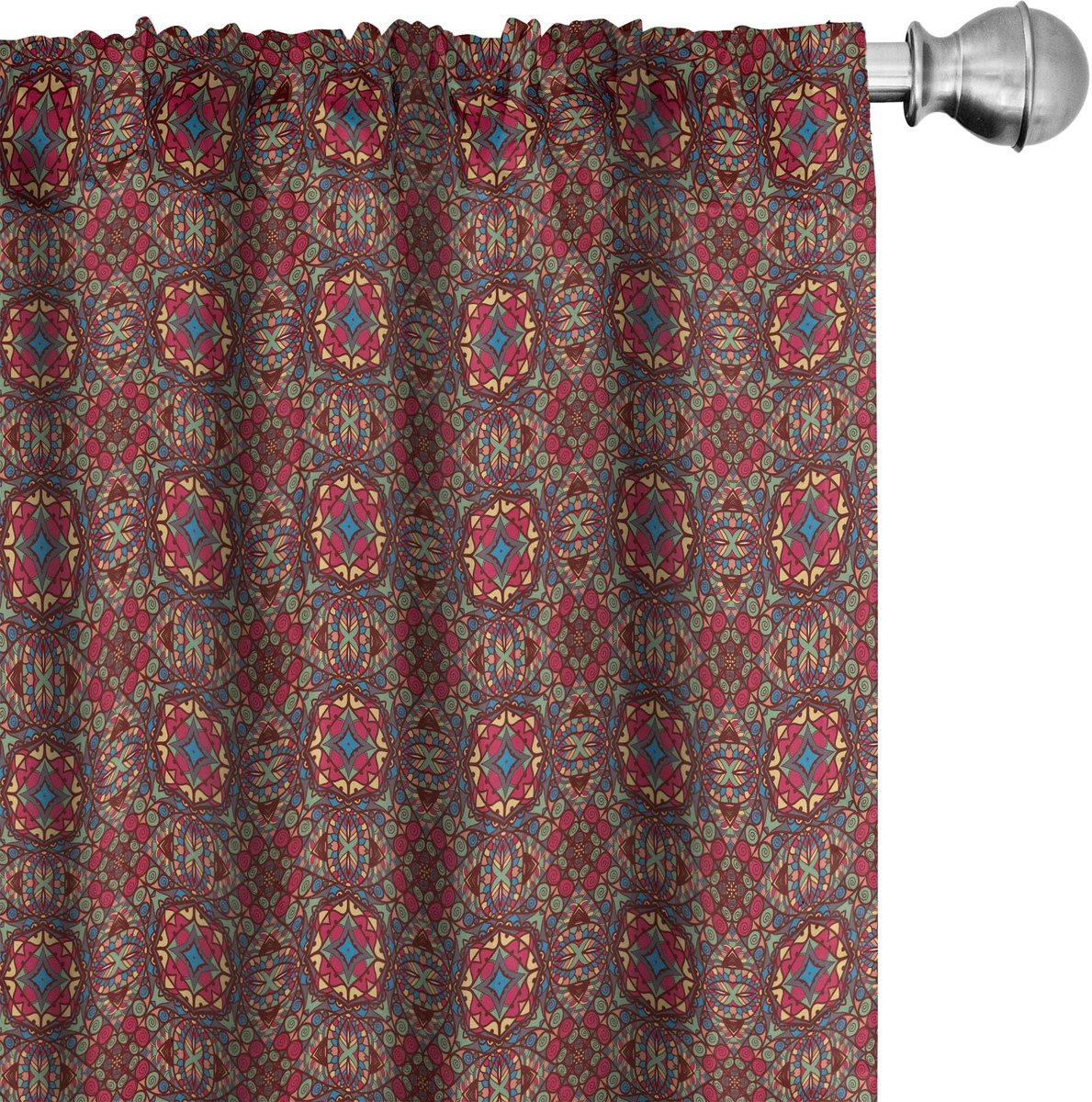 ABAKUHAUS gordijnen – Vivid Oriental East – 2x75x225 cm – microvezel