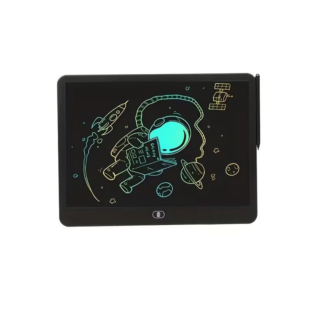 16-inch XL LCD Schrijftablet–Elektronisch Tekenbord voor Kinderen&Volwassenen – Wisbaar-Wit –Zwart-Draagbaar Digitaal Notitiebord – Perfect Cadeau voor Kinderen –41 cm Schrijf- en Tekentablet-Verjaardagscadeau, Kerst- en Sinterklaas Surprise Carnaval