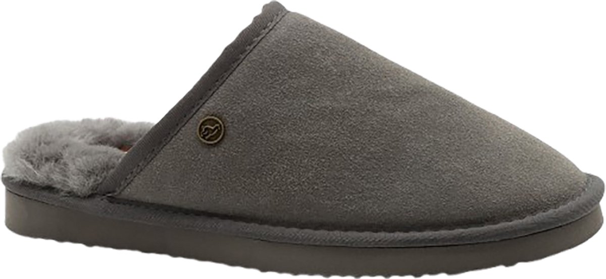 Alpacas Footwear - Heren - Echt suéde pantoffel - Gevoerd met 100% lamswol - Charcoal – 44