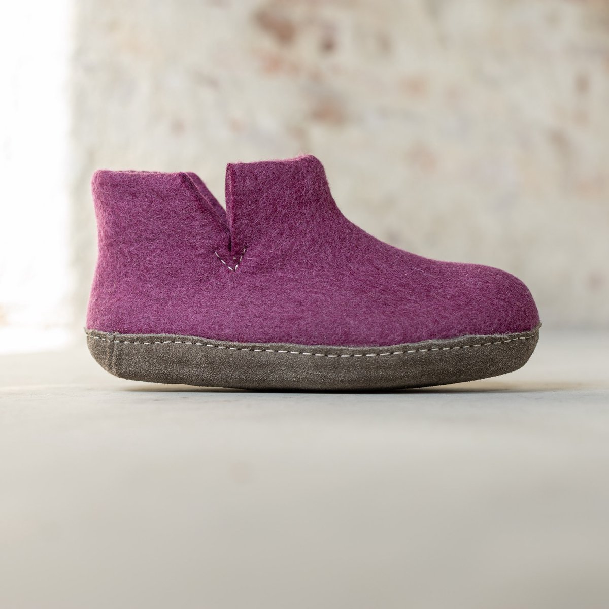 Vilten Hoge Dames Pantoffel Jado - Bosbes - Maat 38 - Zachte Zool