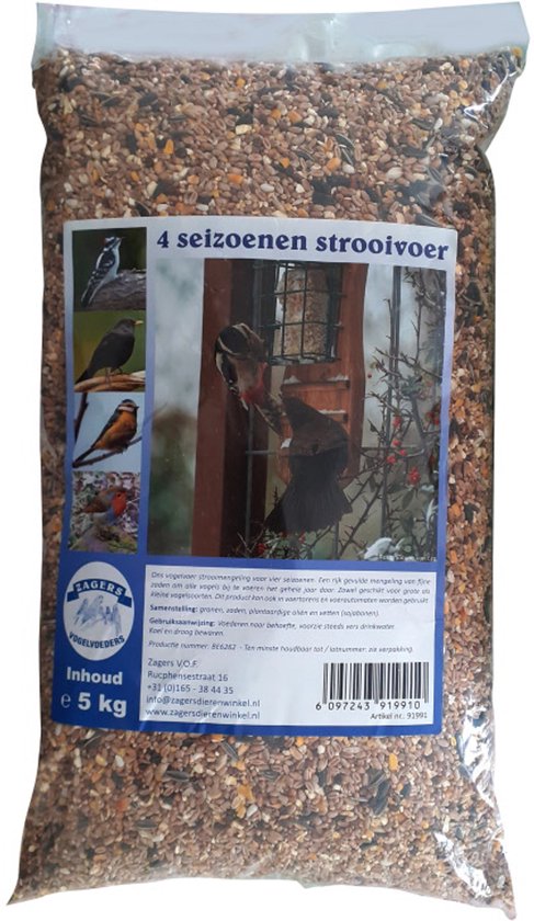 Zagers vierseizoenen strooivoer voor vrije natuurvogels 5 kg