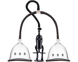 Vacuüm Borst Plezier Pomp M/L - BDSM Pomp - Transparant - Tepel stimulatie
