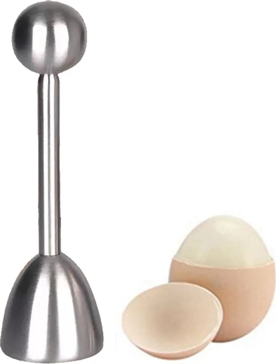 Eieropener, roestvrij staal, zilver