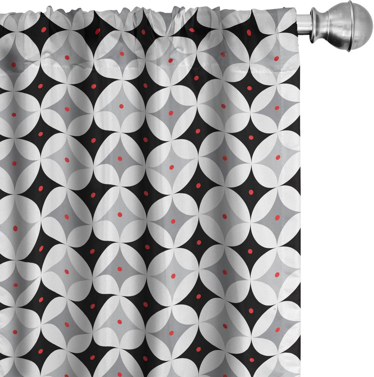 ABAKUHAUS Mid-eeuwse Voorhangen – 2×75×245 cm – Microvezel – Halfverduisterend – Lichtgrijs Pale Grau