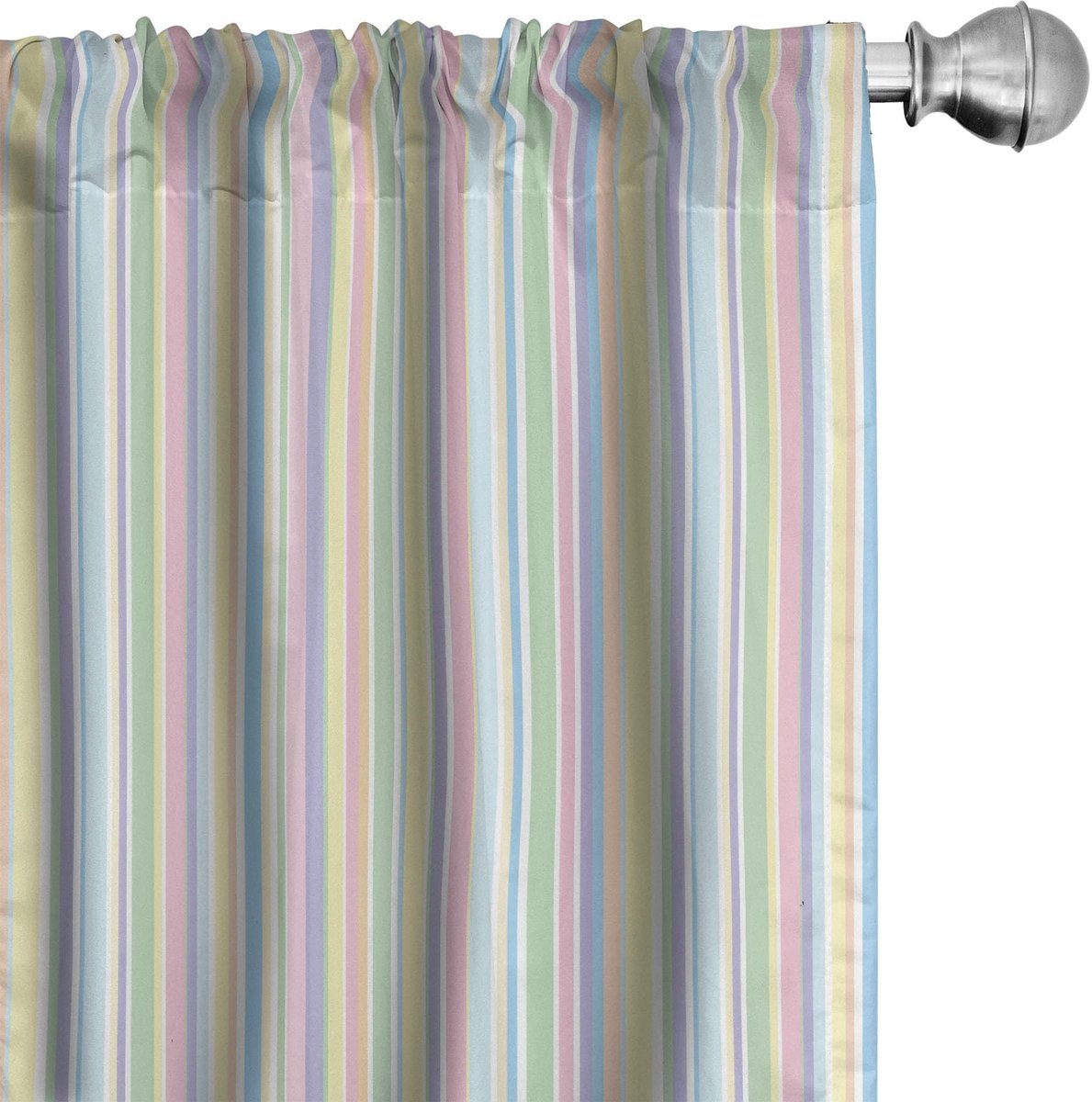 ABAKUHAUS Pastel Gordijnen – 2-delige set 75×245 cm – microvezel – halfdonker Mehrfarbig