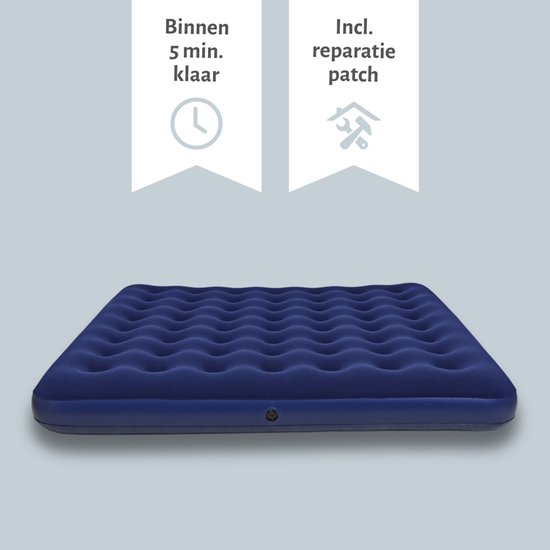 Bestway Dubbel Luchtbed 203x183cm - Comfortabel Kamperen & Logeren van Merkloos — afbeelding 3