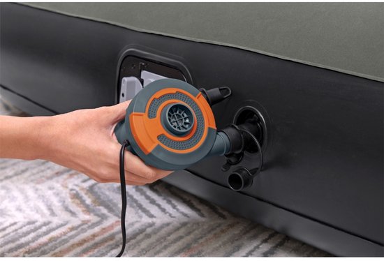 Bestway - Luchtbed - 2-Persoons - 152×203×30 cm - Groen - Met Ingebouwde Batterijpomp - 2-persoons Luchtbed - Luchtbed Camping - Luchtbed Buiten - Luchtbed Met Ingebouwde Pomp - Luchtbed Met Hoofdkussen van Merkloos — afbeelding 2
