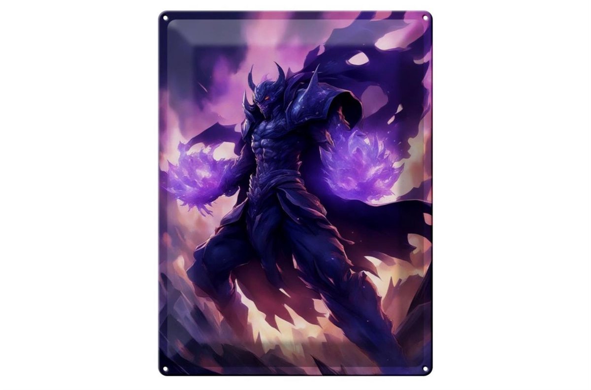 Blechschild 12x18cm Spektral Magier Boss