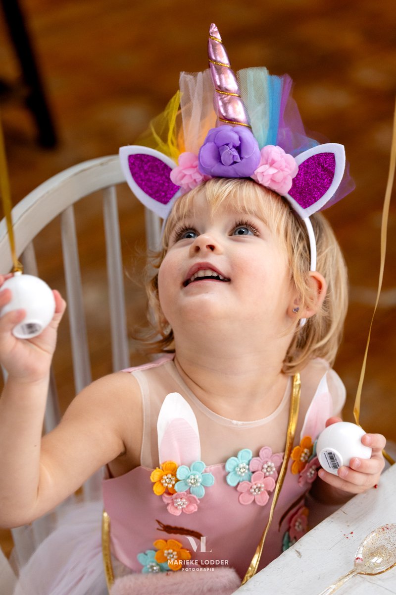 Unicorn Jurk | Eenhoorn Jurk | Prinsessenjurk Meisje | Verkleedkleren Meisje |maat 98/104 | Prinsessen Verkleedkleding | Carnavalskleding Kinderen |+ Haarband | Roze — afbeelding 3