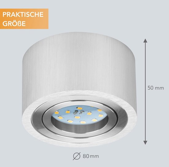 Inbouwspots | 3 Stuks | Wit | Deluxe LED | Verdiept | 83mm