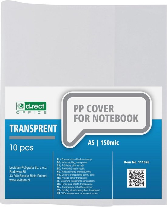 Set van 10 Transparante A5 Boekhoezen - Duurzaam en Afveegbaar