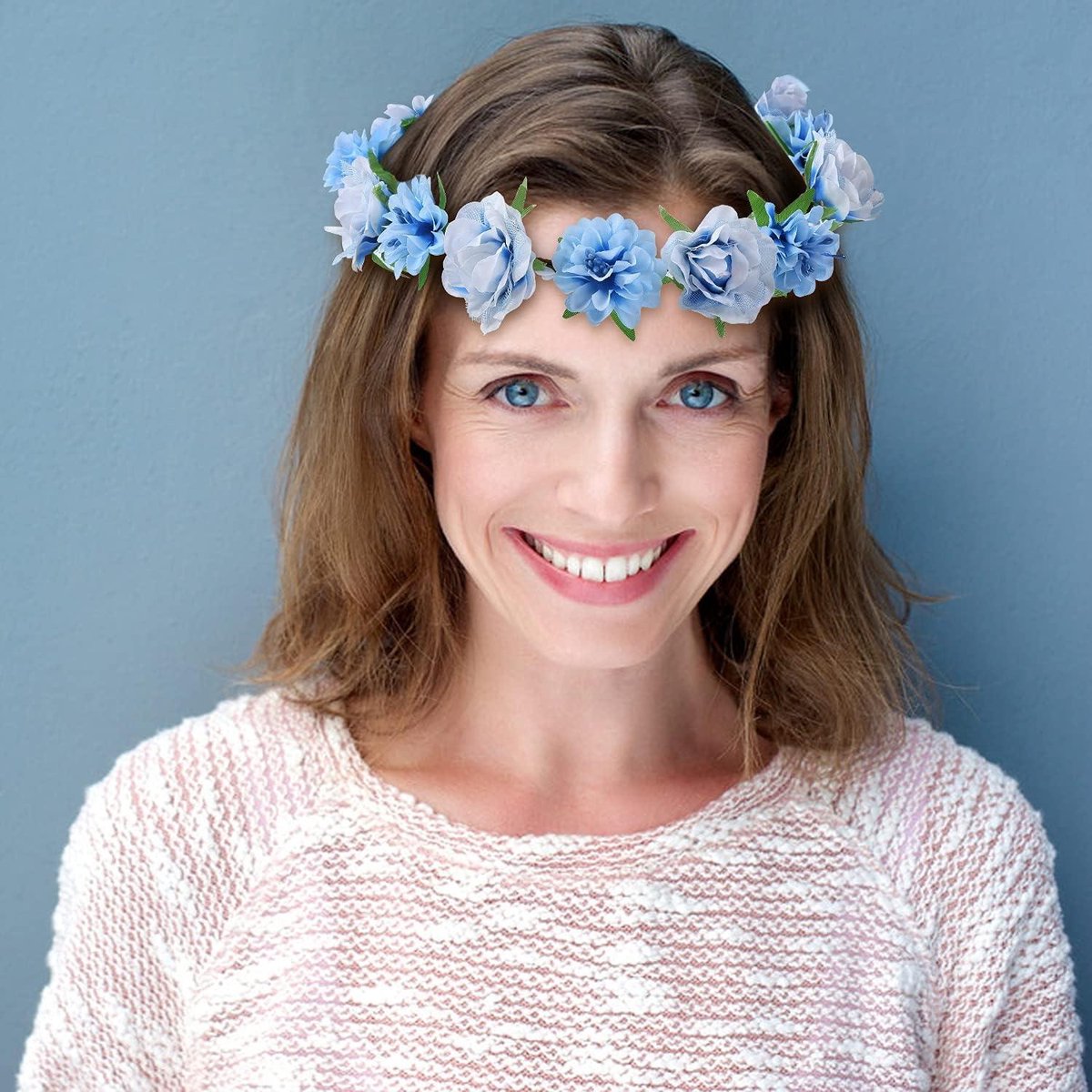 Verstelbare bloemen hoofdband voor vrouwen - Boho haarband Hawaiian thema bruiloftsaccessoires