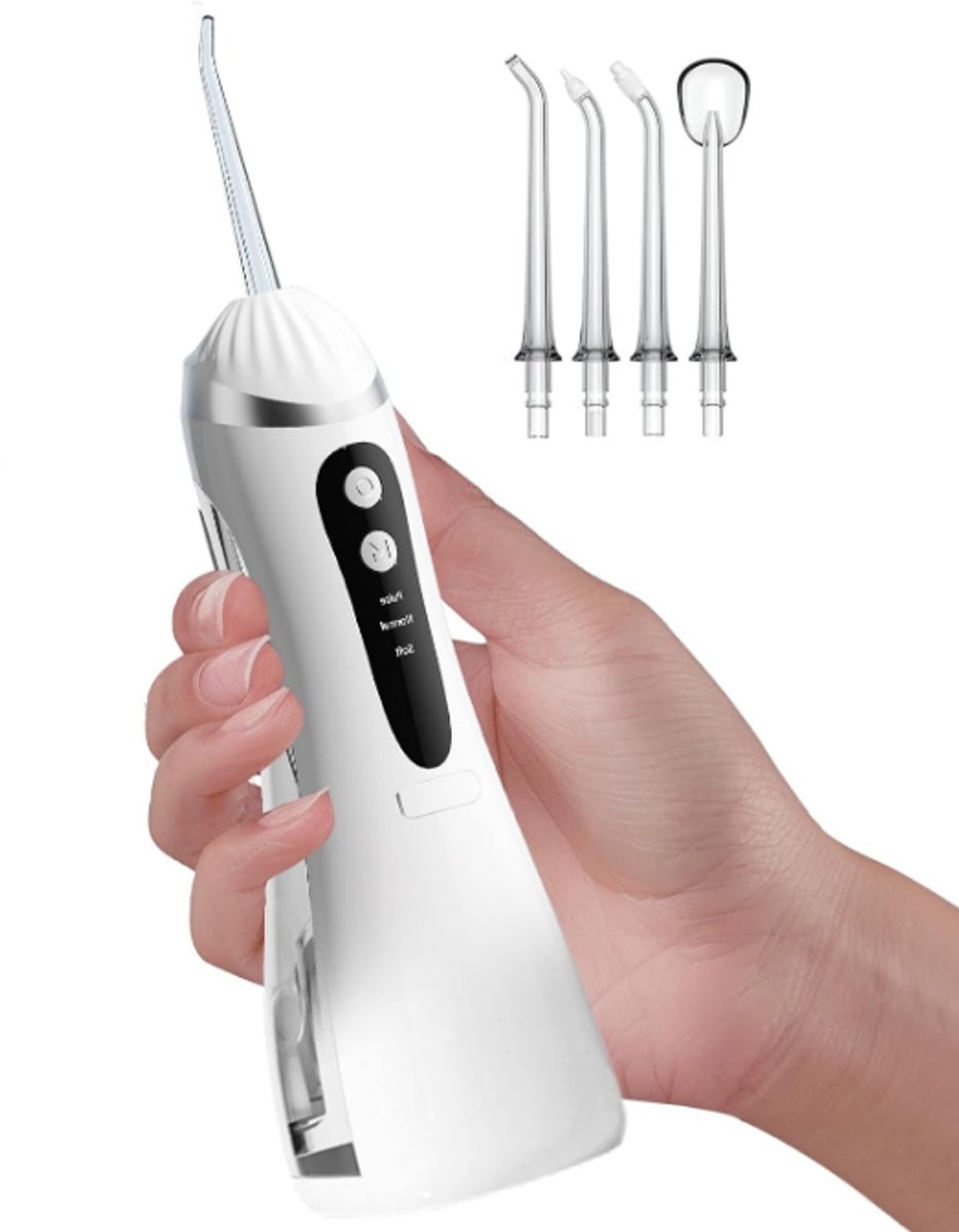 Draadloze draagbare waterflosser – oplaadbare monddouche, geschikt voor beugels, implantaten en tandvleesverzorging