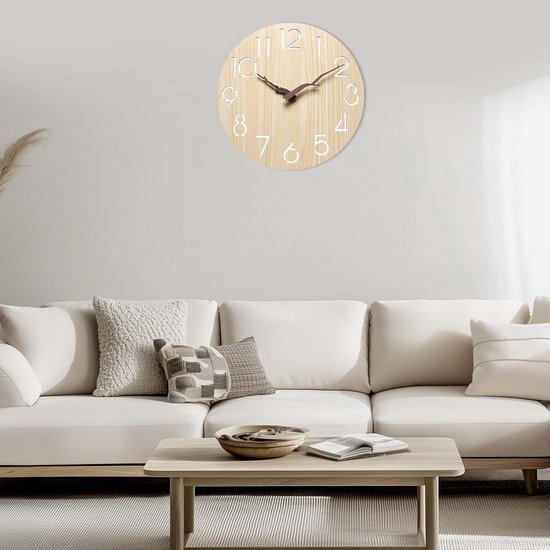 Stellar Kattenwandklok - Wandklok - Niet Tikkend - 30 cm - Analoog