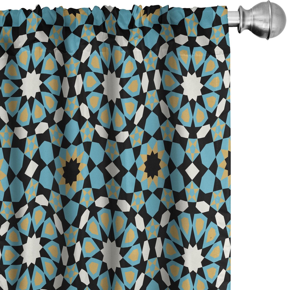 ABAKUHAUS Voorhangen – 2x75x225 cm – Mikrofaser – Halfdonker – Hemelsblauw
