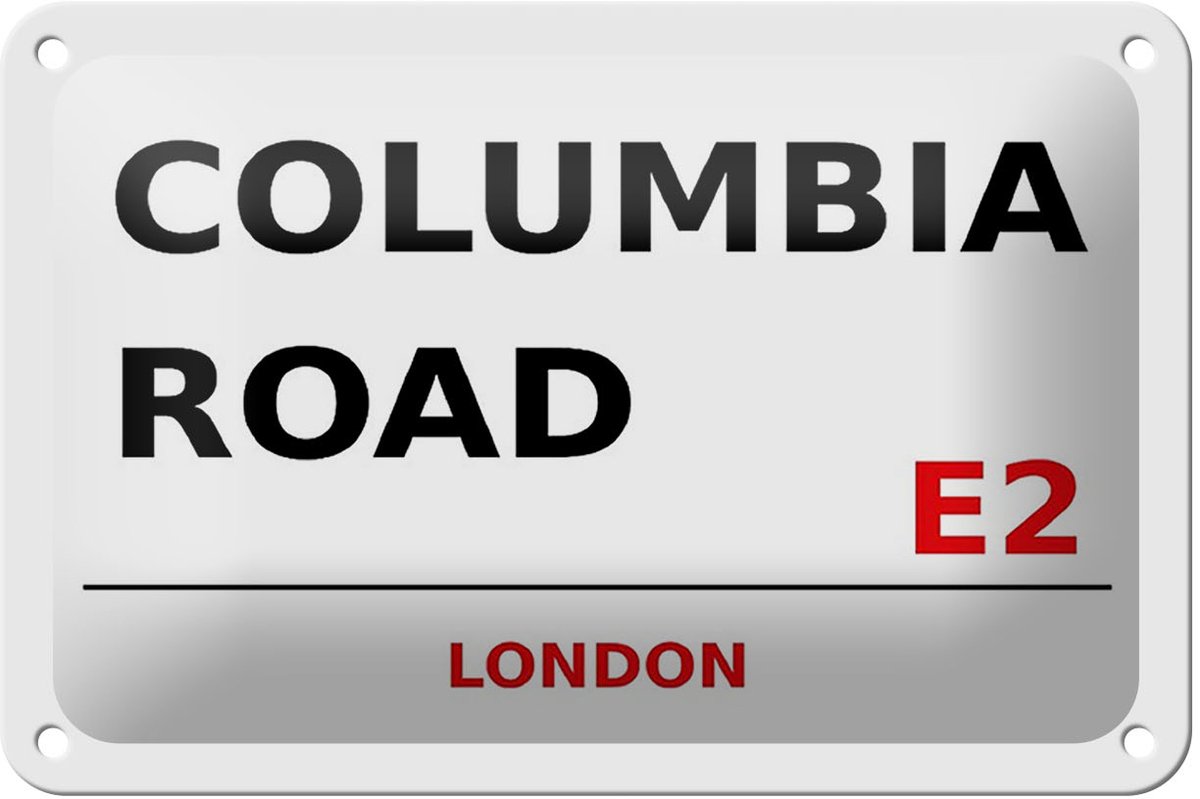 Blechschild London 18x12cm Columbia Road E2