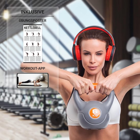 Gietijzeren Kettlebell Zwaar Gewicht voor Kracht- en Cardiotraining Halter 12kg KAWMET
