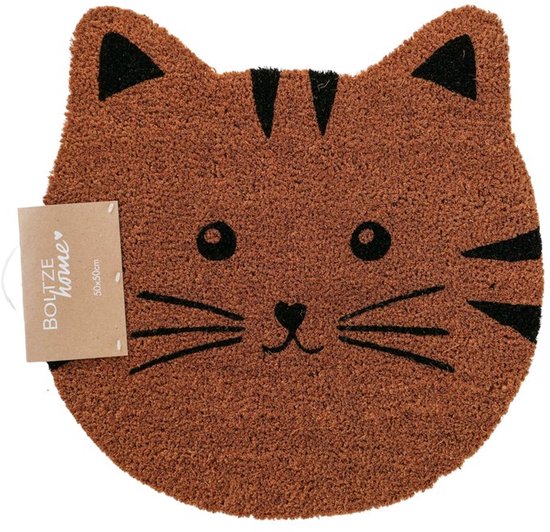 Boltze - Paillasson - Tapis - Kokos - Chat - Feli - 50 x 50 cm