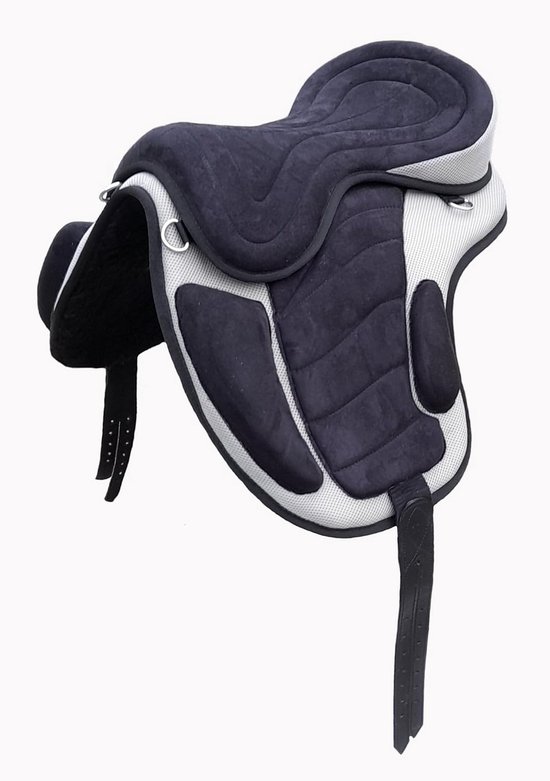 Boomloos Zadel Veiligheid 18 Inch voor Elk Paard in Zwart/Grijs Boomloos Zadel Veiligheid 18 Inch voor Elk Paard in Zwart/Grijs