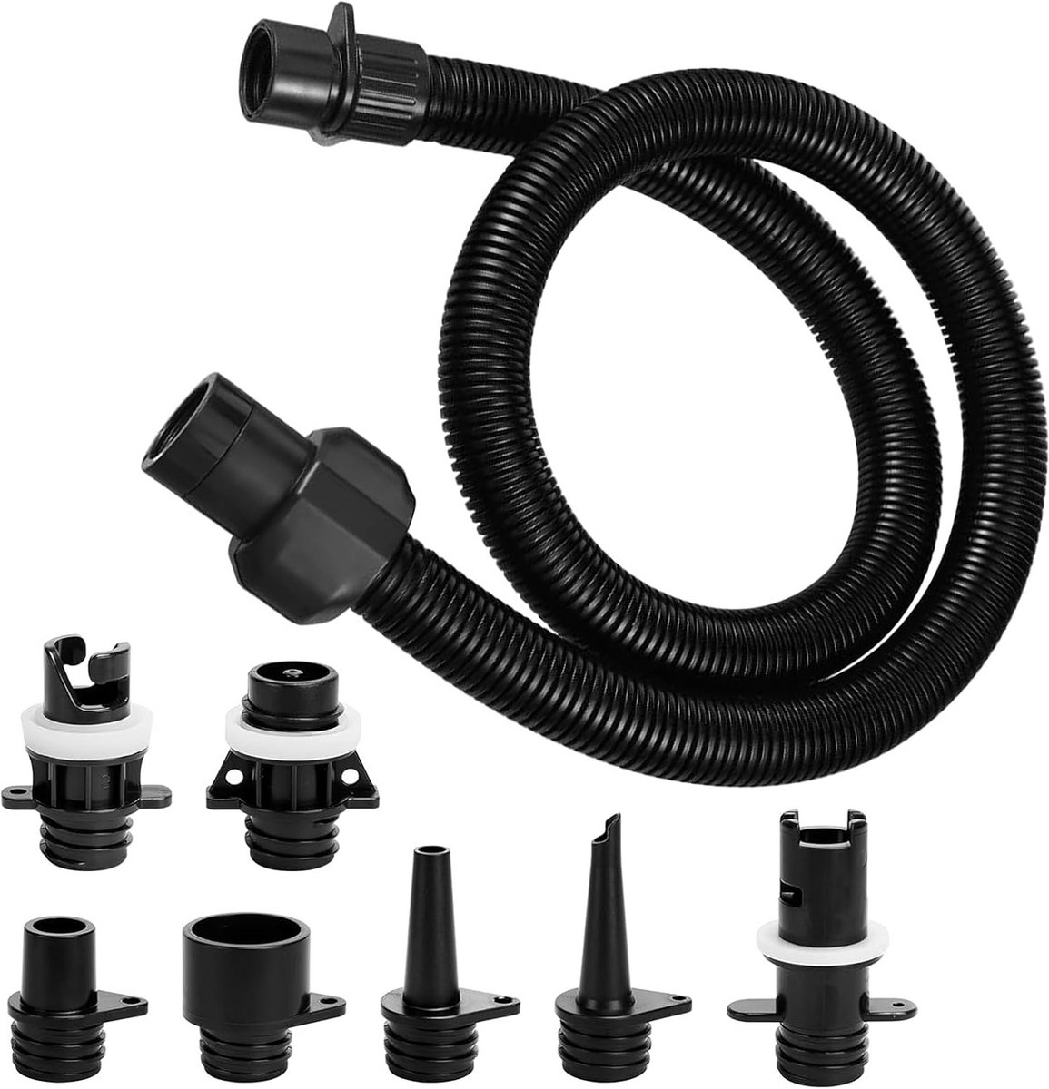 Universele Opblaaskamer Adapter Set voor SUP en Luchtpompen - 8 Delig