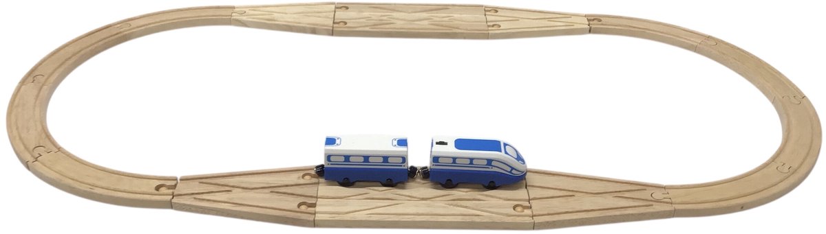 Elektrische Houten Treinbaan Set Thomas - Speelgoedtrein Spoorbaan Rails - Spoorweg Treinset Elektrisch